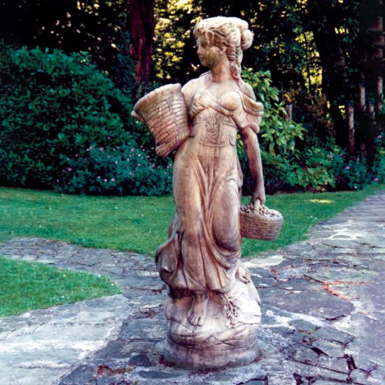 Country Girl 140cm Stone Garden Statue
