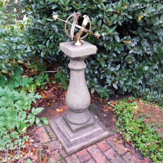 Baluster Medium Armillary Stone Garden Sundial