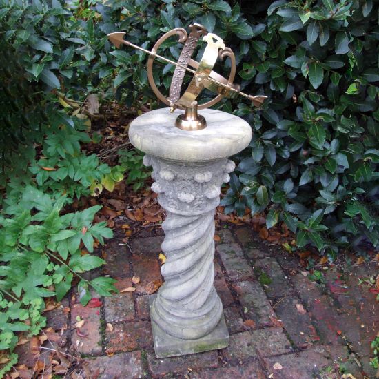 Roman Armillary Stone Garden Sundial
