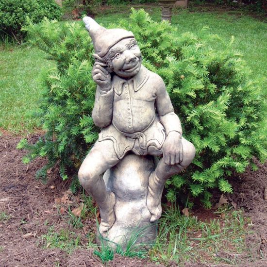 Elf Figurine Stone Statue - Large Garden Sculpture