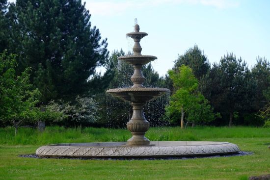Grand Triple Tier 4m Sandstone Stone Water Fountain Feature