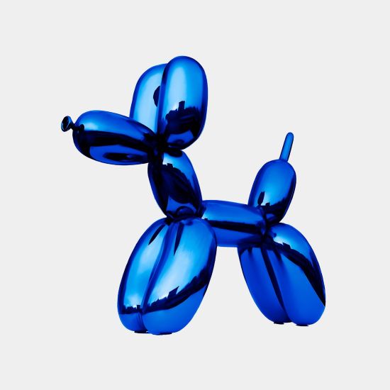 Balloon Dog 80cm Ocean Blue Metal Garden Sculpture