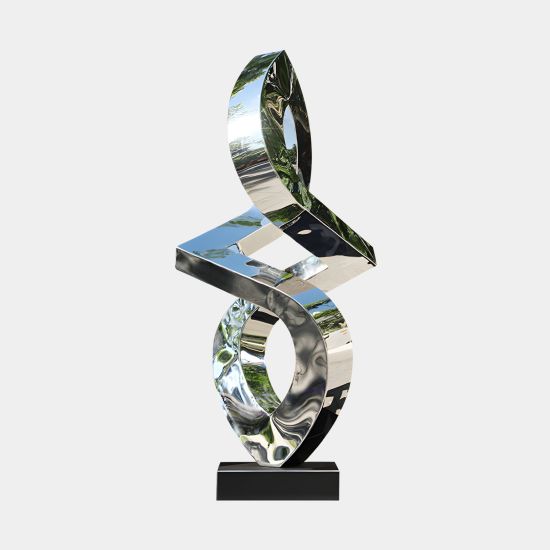 Quantum Shift 98cm Silver Metal Indoor Sculpture
