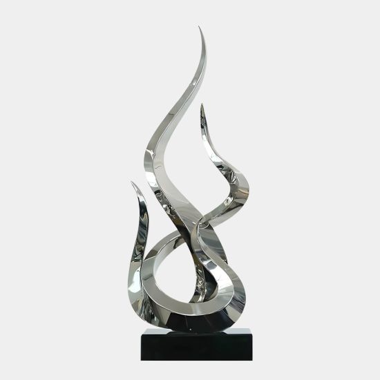 Nexus Ignite 91cm Silver Metal Indoor Sculpture v3