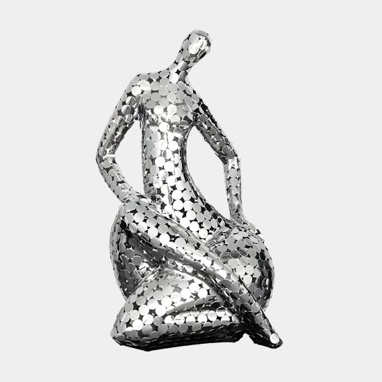 Silent Soul 81cm Silver Metal Indoor Sculpture