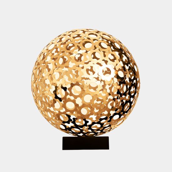 Cosmic Sphere 48cm Gold Metal Indoor Sculpture
