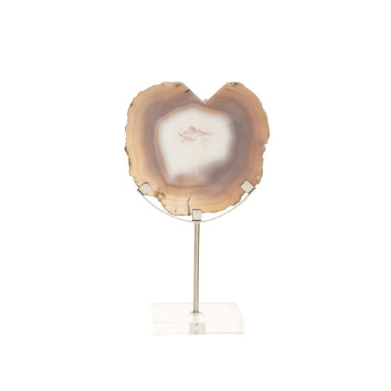 Mystical Agate 30cm White & Silver Indoor Sculpture