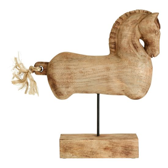 Majestic Horse 50cm Wood Indoor Statue