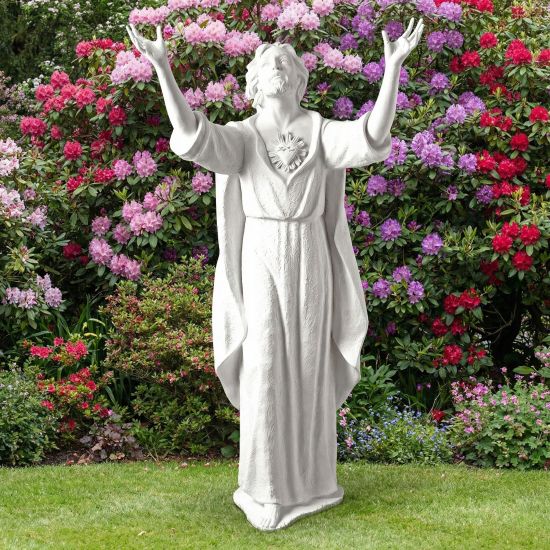 Sacred Heart Jesus 140cm Marble Resin Garden Statue