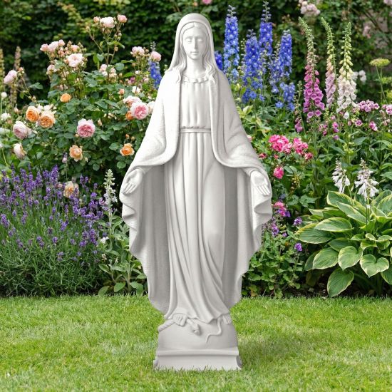 Virgin Mary 42cm Marble Resin Garden Statue