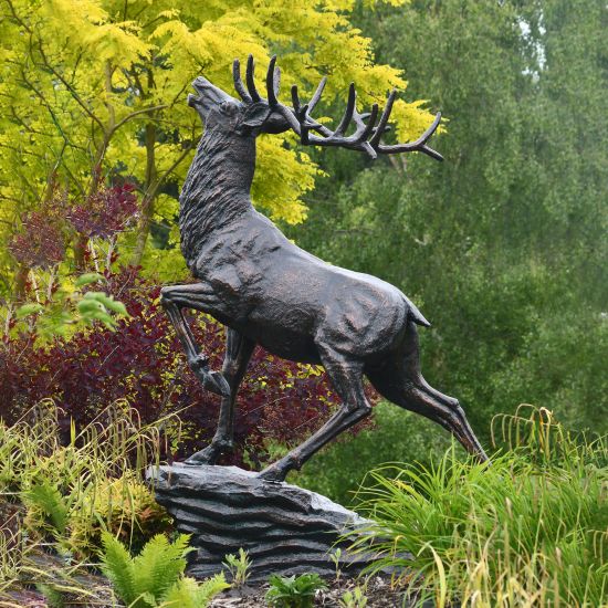 Royal Deer 213cm Bronze Metal Garden Statue