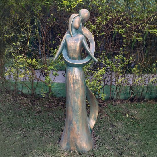 Everlasting Love 85cm Aged Bronze Resin Garden Statue