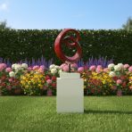 Eternity 138cm Ivory Contemporary Sculpture on Pedestal