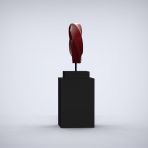 Eternal 125cm Anthracite Contemporary Sculpture on Pedestal