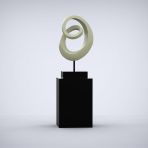 Eternity 138cm Violet Contemporary Sculpture on Pedestal