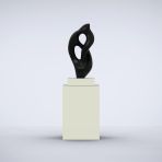 Evolution 127cm Champagne Contemporary Sculpture on Pedestal