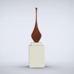Nucleus 160cm White Contemporary Sculpture on Pedestal