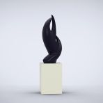 Perpetual 152cm Silver Contemporary Sculpture on Pedestal