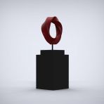 Eternal 125cm Violet Contemporary Sculpture on Pedestal