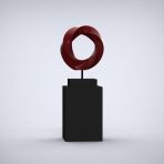Eternal 125cm Violan Blue Contemporary Sculpture on Pedestal