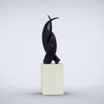 Perpetual 152cm Silver Contemporary Sculpture on Pedestal