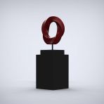 Eternal 125cm Claret Contemporary Sculpture on Pedestal