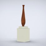 Nucleus 160cm White Contemporary Sculpture on Pedestal