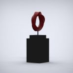 Eternal 125cm Silver Contemporary Sculpture on Pedestal