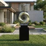 Eternal 125cm Claret Contemporary Sculpture on Pedestal