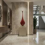 Nucleus 160cm White Contemporary Sculpture on Pedestal
