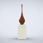 Nucleus 160cm White Contemporary Sculpture on Pedestal