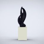 Perpetual 152cm Silver Contemporary Sculpture on Pedestal