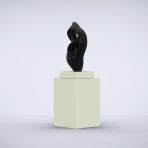 Evolution 127cm Champagne Contemporary Sculpture on Pedestal
