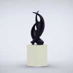 Perpetual 152cm Silver Contemporary Sculpture on Pedestal