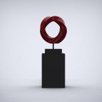 Eternal 125cm Silver Contemporary Sculpture on Pedestal