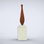Nucleus 160cm White Contemporary Sculpture on Pedestal