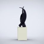 Perpetual 152cm Silver Contemporary Sculpture on Pedestal