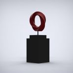 Eternal 125cm Claret Contemporary Sculpture on Pedestal