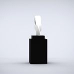 Halo 115cm Orange Contemporary Sculpture on Pedestal