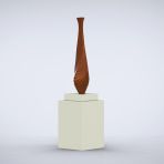 Nucleus 160cm Claret Contemporary Sculpture on Pedestal