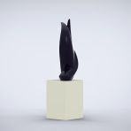 Perpetual 152cm Silver Contemporary Sculpture on Pedestal