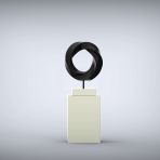 Eternal 125cm Anthracite Contemporary Sculpture on Pedestal