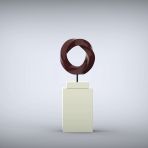 Eternal 125cm Claret Contemporary Sculpture on Pedestal