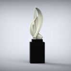 Perpetual 159cm Ivory Contemporary Sculpture on Pedestal