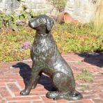 Duke the Dog Bronze Metal Garden Statue